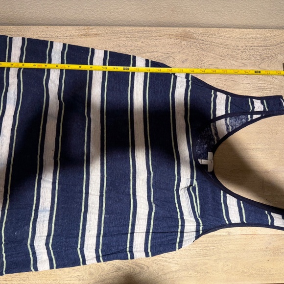 JOIE Carmenella Navy White Striped Linen Tank Top Size Large - Picture 4 of 14